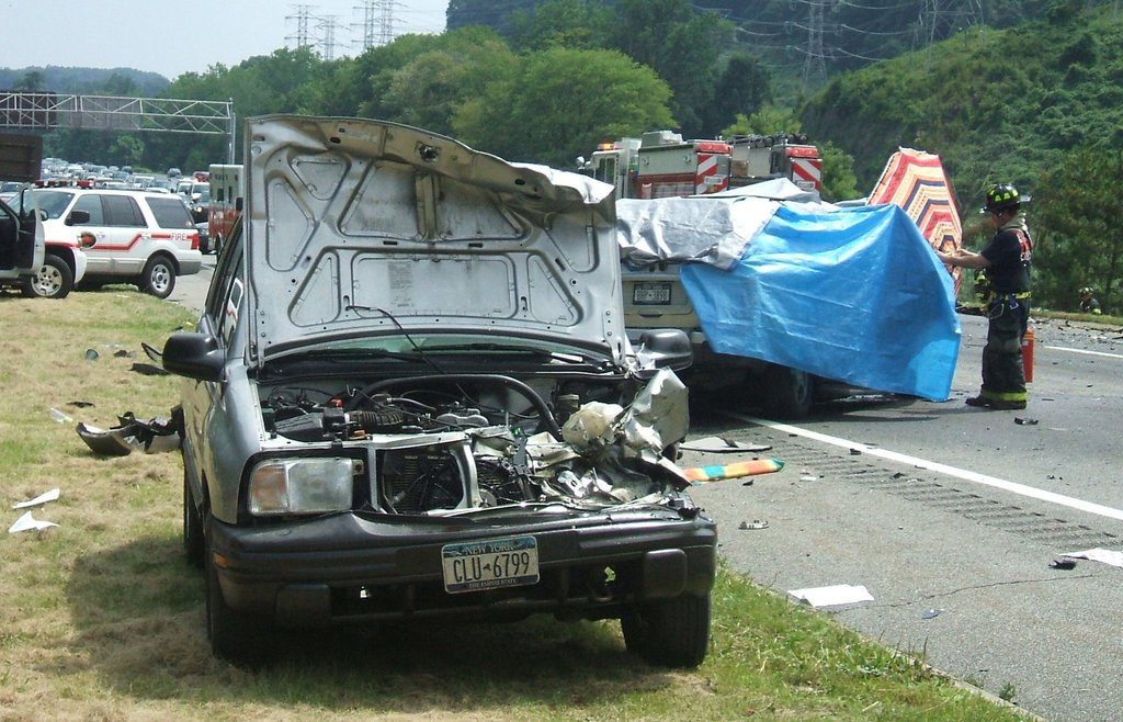 A scene from the film on the crash caused by Diane Schuler that killed her and seven others in July 2009. CreditHBO